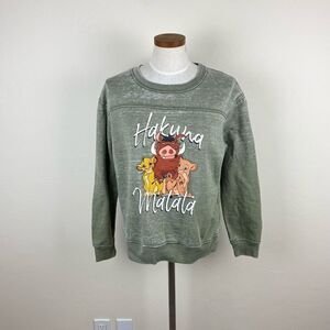Disney ‘Hakuna Matata’ Crewneck Sweatshirt - Olive Green